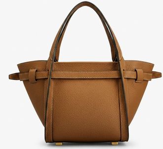 Tod's Womens Tote Bag T Signature Leather Brown