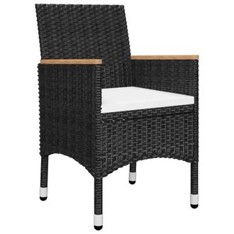 Berkfield Home Beautiful 5 Piece Garden Dining Set with Cushions Black