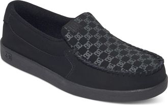 DC Slip-On Sneaker DC SHOES Villain, Herren, Gr. 6,5(38,5), schwarz, Obermaterial:Obermaterial: Leder / Futter: Textil / Aussensohle: Gummi;, Schuhe Slip