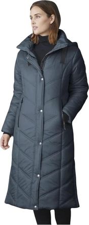 Junge Lange Jas met Capuchon - Dames - Parka Jassen - Grijs - M - Polyester - Jassen