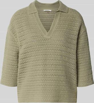 OPUS Strickpullover mit V-Ausschnitt und 3/4-Arm Modell Garakino in Hellgruen, Gr&ouml;&szlig;e 36