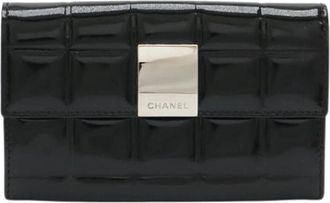 Chanel Pre-owned Patent Leather Coin Case - Dames - Vintage Accessoires - Zwart - ONE Size - Vintage