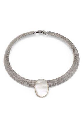 Lelet NY Charlotte Mesh Mother-of-Pearl Choker in Mother Of Pearl at Nordstrom