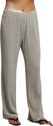perfectwhitetee Katie Loop Terry Pants In Heather Grey