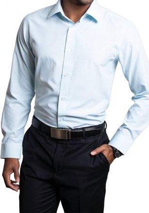 Alynn Mens Evan Slim Fit Dress Shirt In Aqua Blue