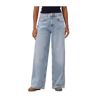 Tommy Jeans Jeans, Dames, Blauw, W26 L34, Katoen, Dames Jeans Charlie Mr Loose Wd Bi 0112 Co