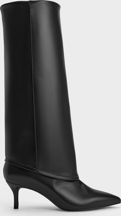 Charles & Keith Pointed Stiletto Knee-High Boots