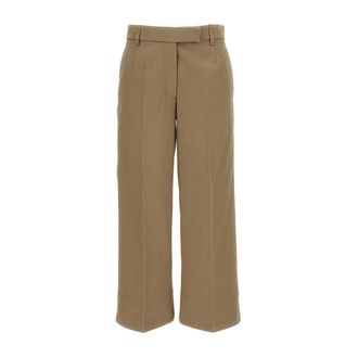 Thom Browne Wide Trousers, female, Beige, Size: 2XS Wide Trousers