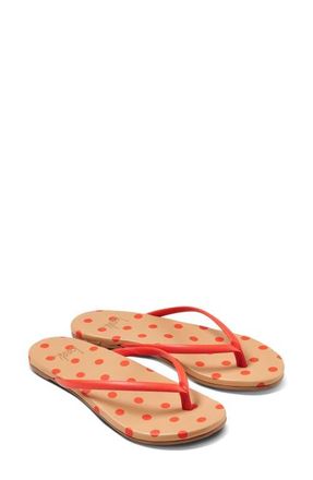 beek Sunbeam Flip Flop in Beach Tomato Printed Dot at Nordstrom, Size 10