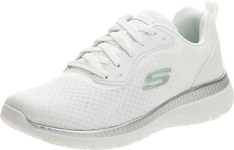 Skechers Womens Graceful Get Connected Trainers, White White Silver, 4 UK