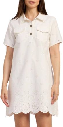 En Saison Courtney Mini Collared Dress In White