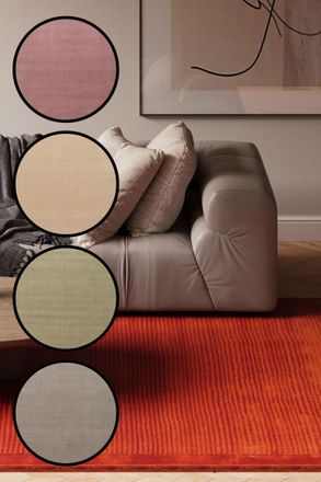 Kukoon Large Size Natural Wool Plush Deep Pile Living Room Are Rug, Grey, Green, Beige 190cm x 280cm in Pink | Size: 190 cm x 280 cm