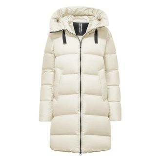 Bomboogie Down Coats, female, White, Size: 2XL Geneva Jacket - Long