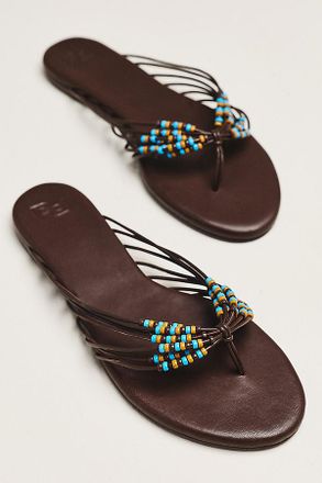 Reformation Jessica Beaded Thong Sandals