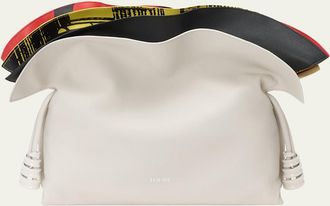Loewe Millefeuille Flamenco Medium Leather Clutch