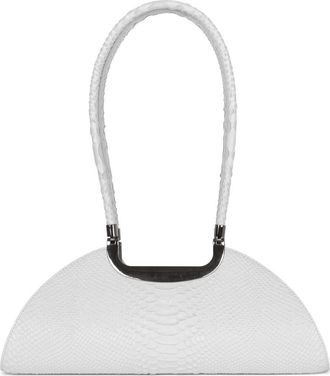 Jeffrey Campbell Retrograde Leather Shoulder Bag in White Snake Silver at Nordstrom