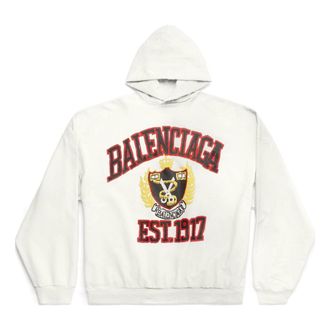 Balenciaga DIY College Hoodie White 744463TOVK29012