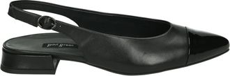 Paul Green Zwarte Sling-back Sandaal - Dames - Pumps - Zwart - 37 1/2 EU - Leer - Schoenen