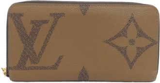 Louis Vuitton Marron Coated Canvas Long Wallet (Bi-Fold) (Pre-Owned)