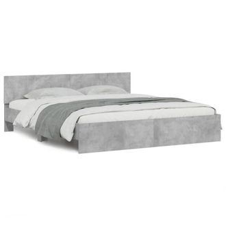 Berkfield Home Bed Frame without Mattress Concrete Grey 180x200 cm Super King