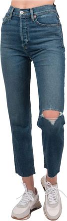 Re/Done Jeans - Dames - Cropped Jeans - Blauw - W25 - Denim - Jeans