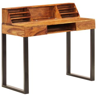 vidaXL Vidaxl - Escritorio De Madera Maciza De Acacia Y Acero 110x50x94 Cm