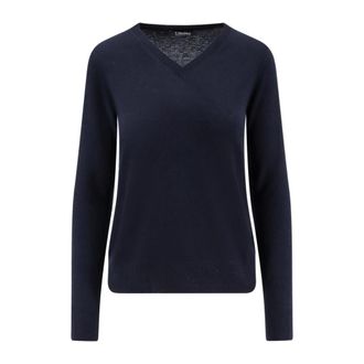 Max Mara V-hals Truien - Dames - V-hals truien - Blauw - XL - Wol - Truien & Vesten