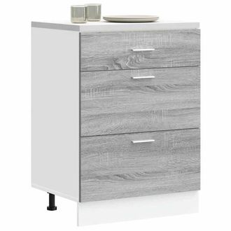 Berkfield Home Kitchen Base Cabinet Grey Sonoma Engineered Wood