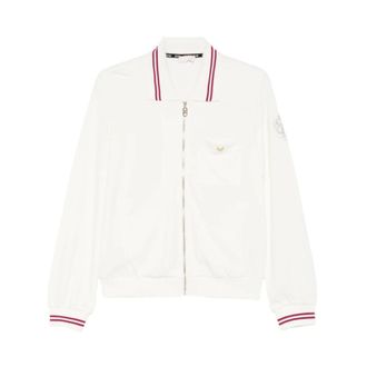 Liu Jo Light Jackets, female, White, Size: S Zip-Up Sweatshirt