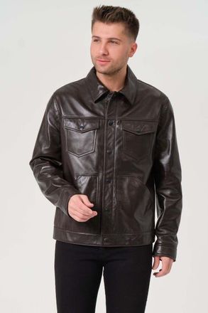 FURNIQ Jude Leather Jacket in Coffee Bean Brown at Nordstrom, Size Xx-Large