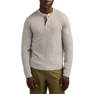Lucky Brand Slubbed Heather Cotton Henley in Heather Grey at Nordstrom, Size Xx-Large