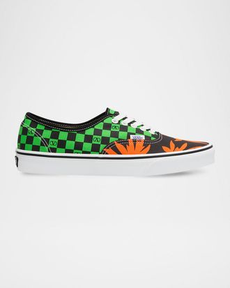 Valentino Garavani x Vans Mens Tess St VLogo Tropical Canvas Low-Top Sneakers