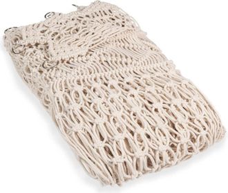 Maisons du monde Cortina de macram&eacute; de algod&oacute;n crudo 105x250 - la unidad