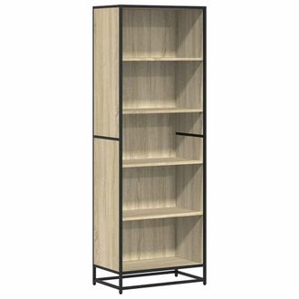 Berkfield Home Bookcase Sonoma Oak 60x35x170.5 cm Engineered Wood in Light Oak
