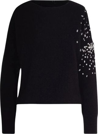 Liu Jo Maglia Chiusa M/L - Dames - Ronde hals truien - Zwart - M - Truien & Vesten
