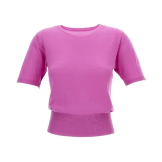 Extreme Cashmere T-Shirts, female, Pink, Size: ONE SIZE Maglia girocollo a maniche corte