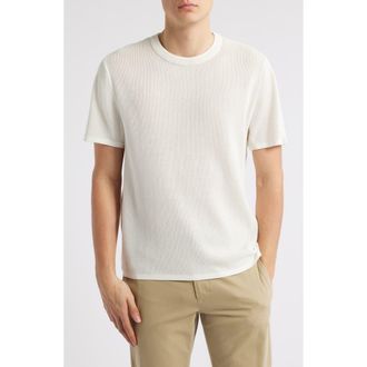 Rag & Bone Harvey Ringer Cotton Blend Mesh T-Shirt in White at Nordstrom Rack, Size Large