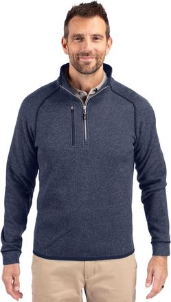 Cutter & Buck Mainsail Sweater-Knit Mens Half Zip Pullover Jacket