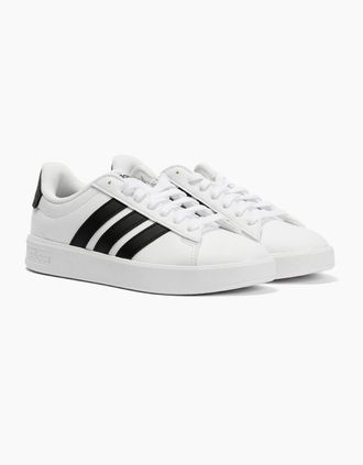 adidas Womens Adidas Grand Court 3.0 Womens White/Black Trainers - Size: UK 4 / eu 36.5 / us 5.5