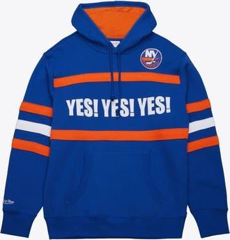 Mitchell & Ness Mens Mitchell & Ness Royal New York Islanders Head Coach Slogan Pullover Hoodie at Nordstrom, Size Xx-Large