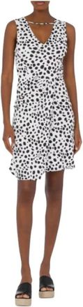 Moschino Luipaardprint Midi Jurk Asymmetrische Zoom - Dames - Korte kleedjes - Veelkleurig - XL - Organza - Kleedjes