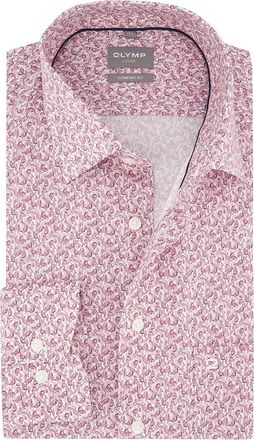 Olymp Roze wit OLYMP overhemd met print