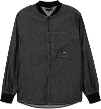 Sport b. Camicia con colletto a coste - Nero