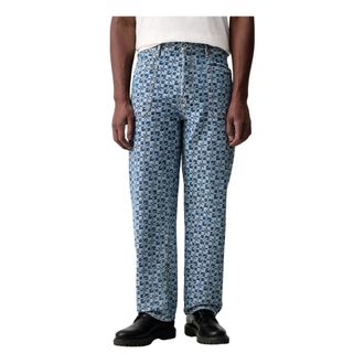 Kenzo Cargo Monkey Jeans Kenzogram - Heren - Jeans - Blauw - Maat: W32 Katoen