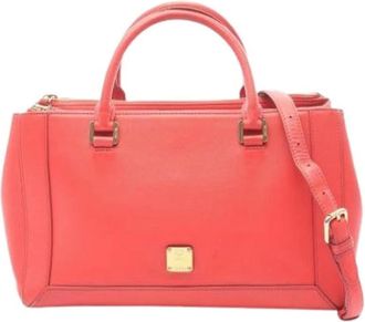 MCM Borsa Tote Pre-owned - - Pre-owned - Donna - Rosso - ONE SIZE