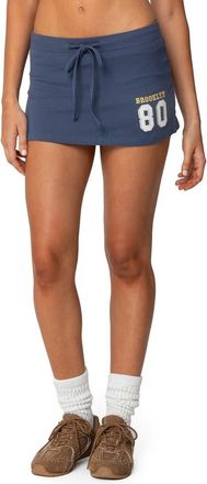Edikted Brooklyn Embroidered Drawstring Microskort in Blue at Nordstrom, Size X-Large