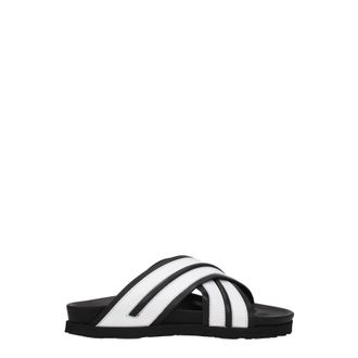 Palm Angels Pantuflas y zuecos Palm Angels para mujers Cuero Blanco/Negro