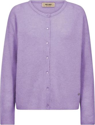 Mos Mosh MMAlmine Knit Cardigan - Knitwear - Mujer - P&uacute;rpura - XS
