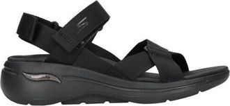 Skechers Womens GO WALK Arch Fit Sandal - Attract - Black Textile - UK 3