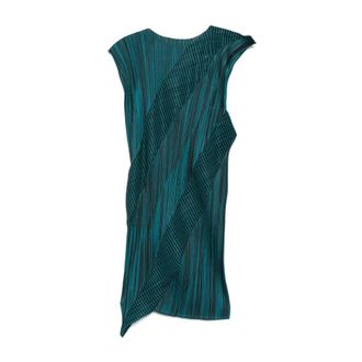 Issey Miyake Dames, Jurken, Groen, Maat: L Poliester